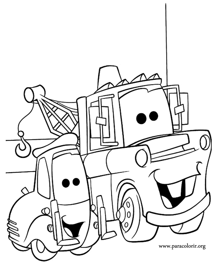 Plansa de colorat cu Cars pixar 52 182
